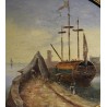 Paintings | Pair of oval ‘Marine’ paintings, not by Moinat SA  – Antiques and home décor