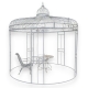 Tours white wrought iron gazebo