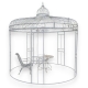 Tours white wrought iron gazebo