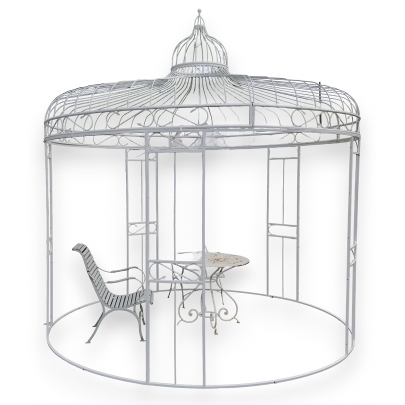 Tours white wrought iron gazebo