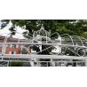 White wrought-iron gazebo