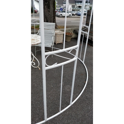 White wrought-iron gazebo