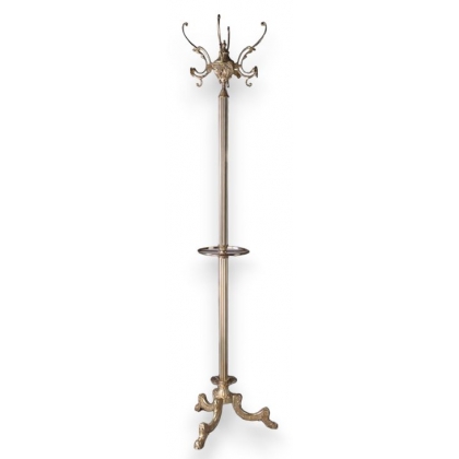 Portemanteau en laiton poli avec porte-parapluie