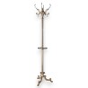 Polished brass coat rack with umbrella stand