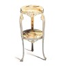 Small round table in polished brass with two tiers
