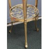 Polished brass plant stand with two shelves