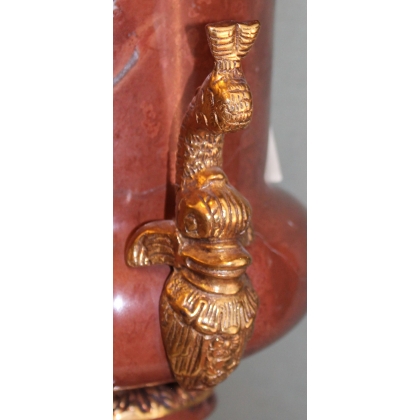 Brown marble vase with gilded bronze fittings by  Moinat SA  - Antiques and home décor