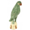 Perroquet vert en porcelaine