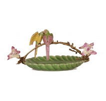 Coupe en forme de feuille en porcelaine