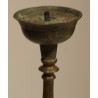 Italian bronze candle holder with a triangular base