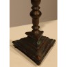 Italian bronze candle holder with a triangular base