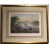 Gravure "Chutes du Rhin" par HIMELY