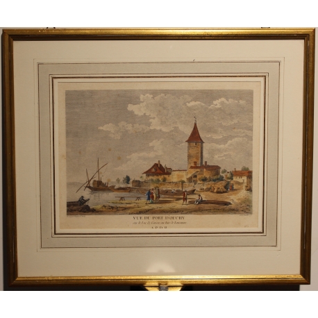 Engraving entitled ‘Port d’Ouchy’ by PERIGNON