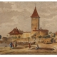 Gravure "Port d'Ouchy" par PERIGNON