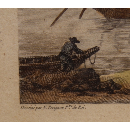 Engraving entitled ‘Port d’Ouchy’ by PERIGNON