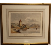 Gravure "Chateau de Glérolles" par PERIGNON