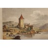 Engraving of ‘Château de Glérolles’ by PERIGNON