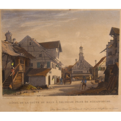 Engraving entitled ‘Schaffhausen’ by ENDERLE