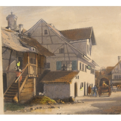 Engraving entitled ‘Schaffhausen’ by ENDERLE
