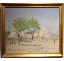Tableau "Sanary s/mer" 1938 signé L DE MEURON
