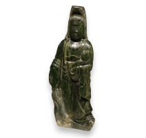 Grande jade sculptée Guanyin