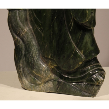 Grande jade sculptée Guanyin