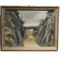 Tableau "La Vallée de Joux" signé MEYLAN
