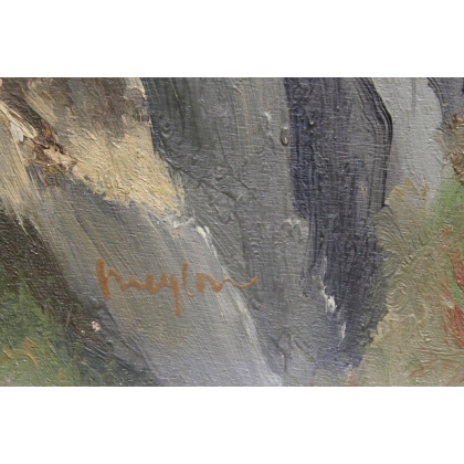 Tableau \"La Vallée de Joux\" signé MEYLAN