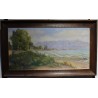Tableau \"Coup de vent sur le Léman\" signé A. PONCI