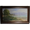 Tableau "Coup de vent sur le Léman" signé A. PONCI