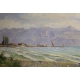 Tableau "Coup de vent sur le Léman" signé A. PONCI