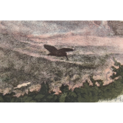 Gravure "Brouillards roses" signée Robert HAINARD