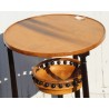 Mesa Imperio con tres patas en forma de columna negras. En Moinat SA - Antigüedades y decoración