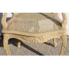 Paire de fauteuils Louis XV cannés et laqués
