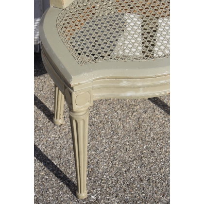 Chaise Louis XVI cannée et laquée