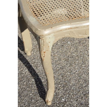 Chaise Louis XV cannée et laquée