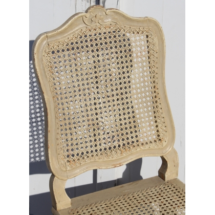Louis XV chair with cane seat and lacquered finish