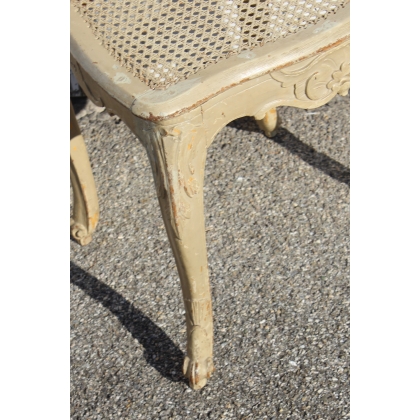Louis XV chair with cane seat and lacquered finish