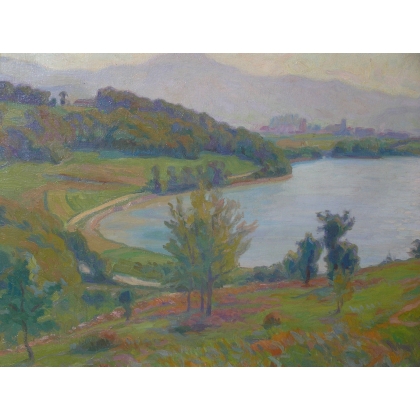 Paintings | Painting: View of Hendaye Bay by Moinat SA  - Antiques and home décor
