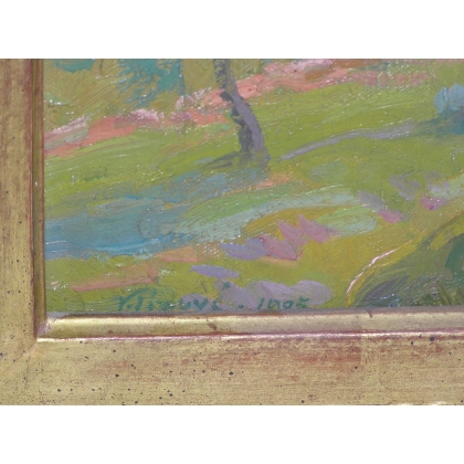 Paintings | Painting: View of Hendaye Bay by Moinat SA  - Antiques and home décor
