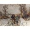 Paire de tableaux \"Paysages des Flandres\" signés