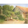 Tableau \"Ferme\" signé GRISON