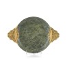 A cup carved from speckled green hardstone