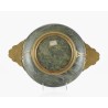 A cup carved from speckled green hardstone