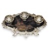 Napoleon III inkwell in Chinese lacquer