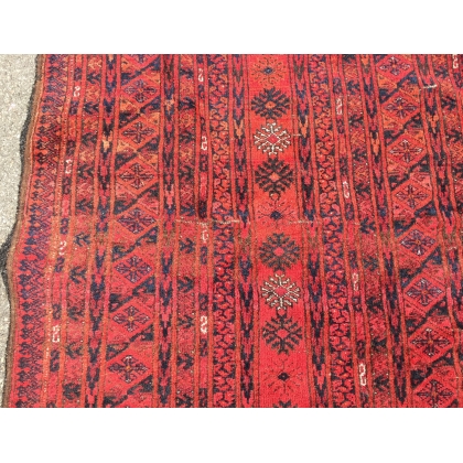Bukhara carpet with a red background