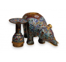 Eléphant Chine en bronze cloisonné