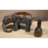 Eléphant Chine en bronze cloisonné
