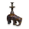 "Elephant" candle holder in cloisonné bronze at  Moinat SA  - Antiques and home décor