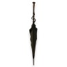 Green silk parasol with a bamboo and horn handle